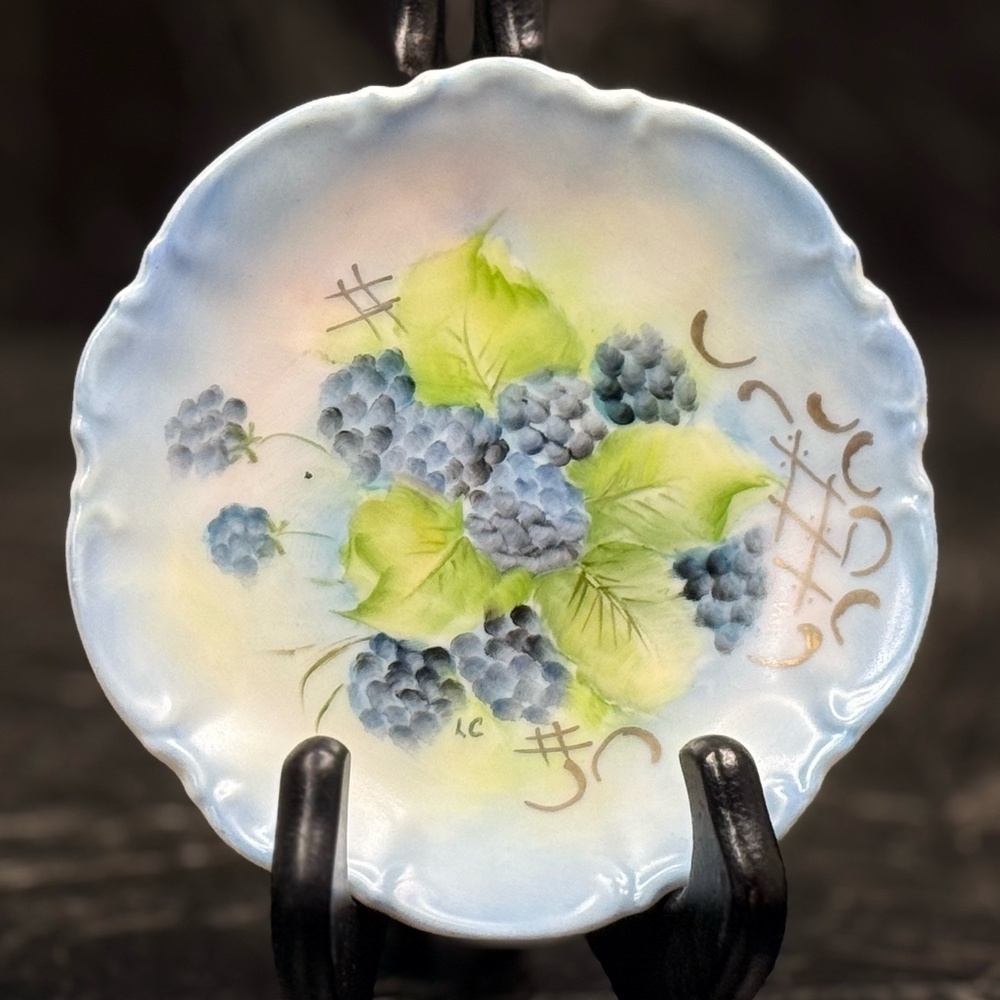 Decorative Berry Plate Hand Painted by LC